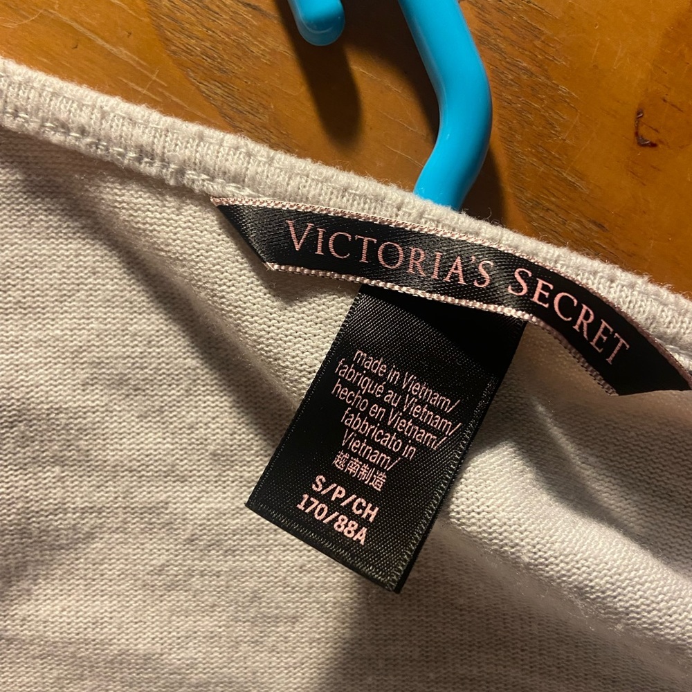 Victory secret tan long sleeve crop top